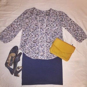 *NWOT* LOFT Blue Pull On Skirt